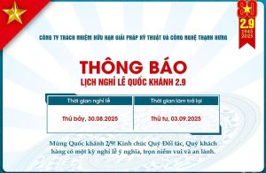 Thông báo nghỉ lễ Quốc khánh 2/9